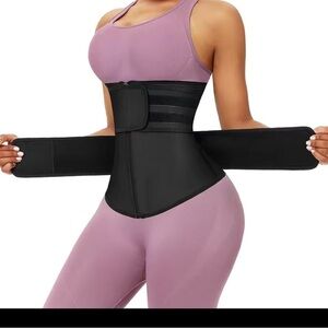 Waist trainer trimmer belt post post partum trainer breathable color black NWOT